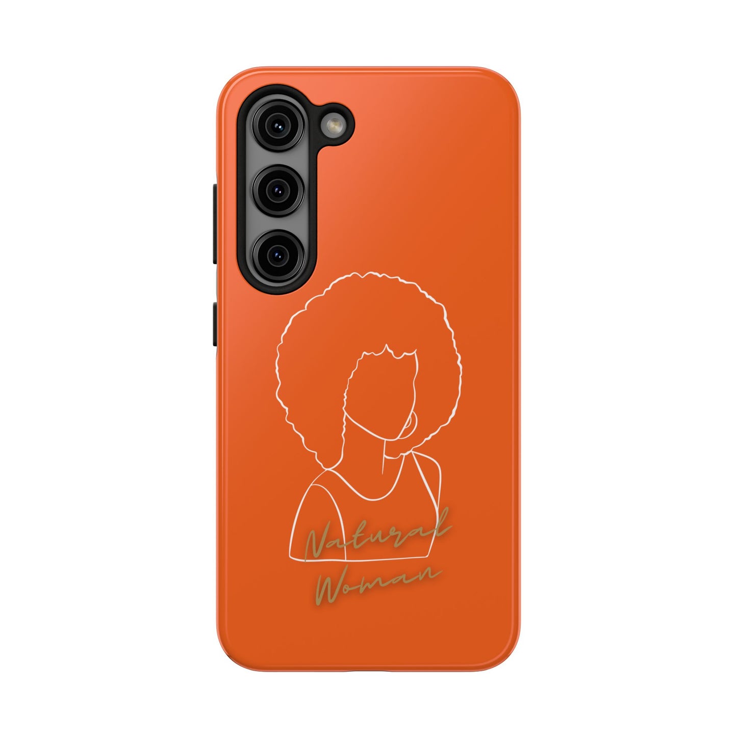 Natural Woman Afro (WL)Tough Phone Cases ORANGE