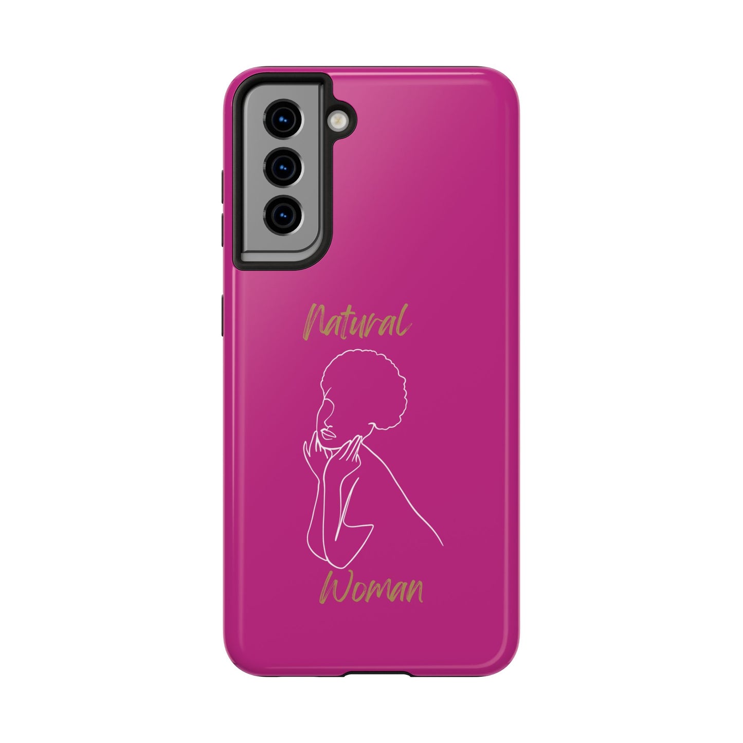 Natural Woman Cute Afro (WL)Tough Phone Cases PINK