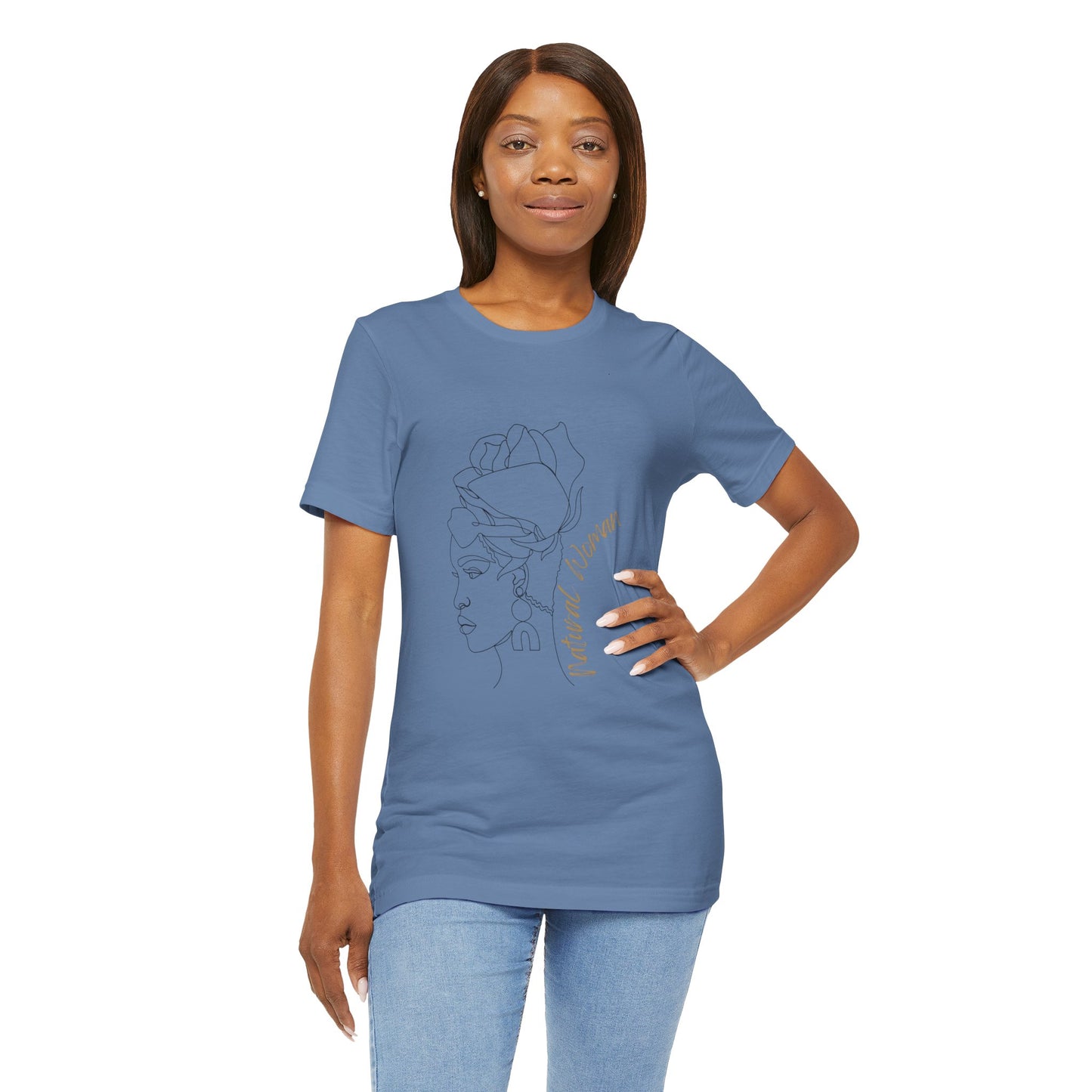 Natural Woman Flower Wrap (BL) Short Sleeve T-Shirt