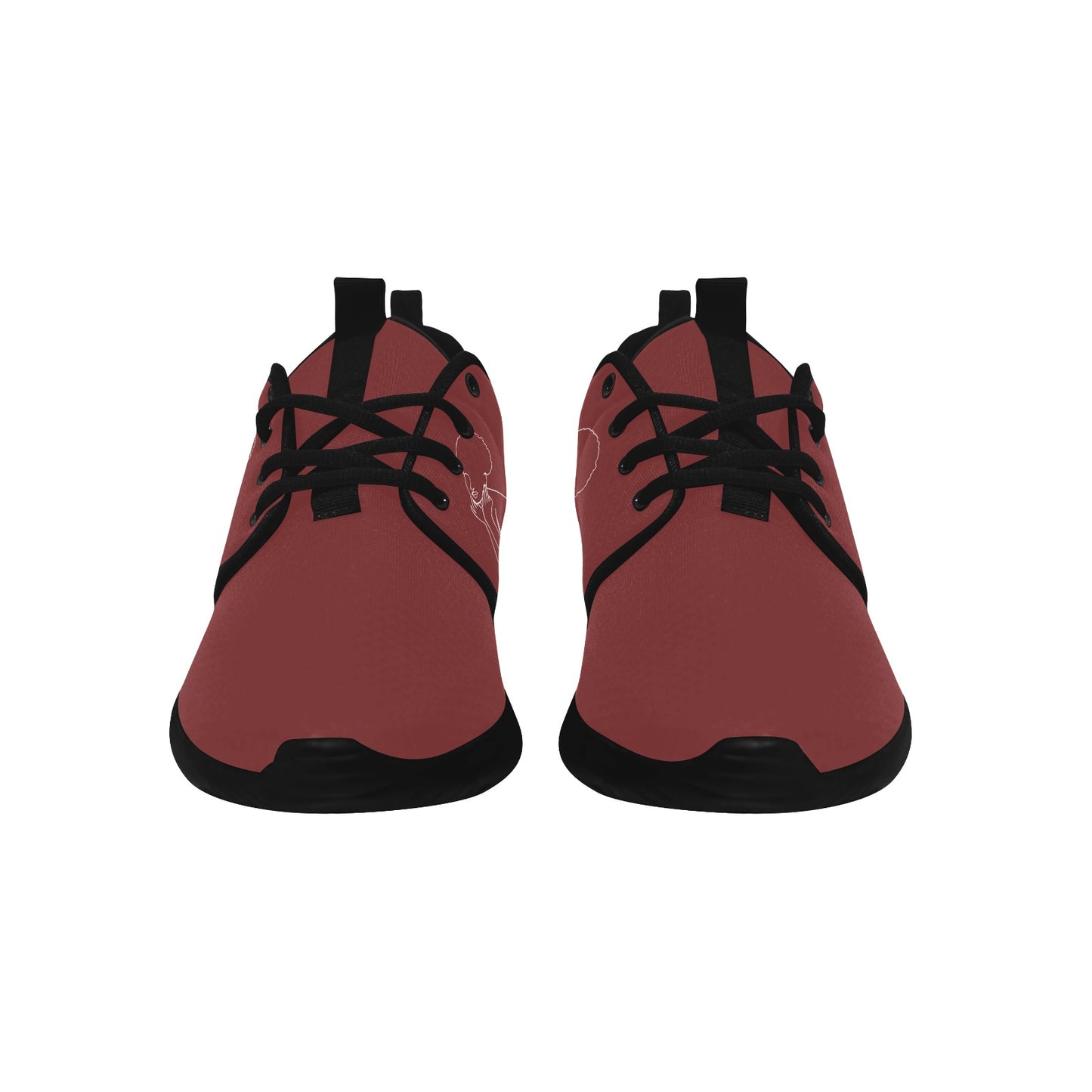 Natural Woman CUTE AFRO (WL) MAROON w/ Black Sole Sneakers