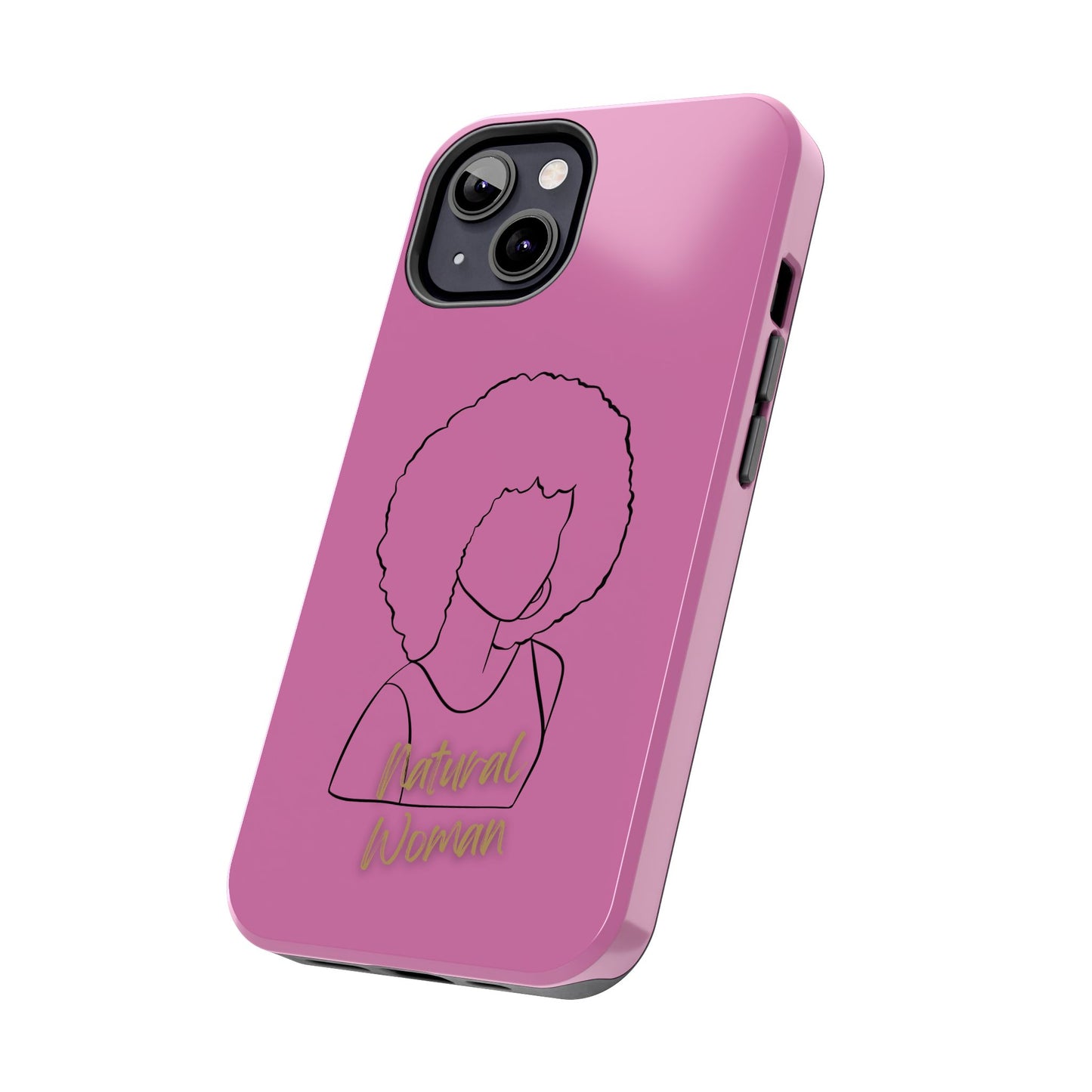 Natural Woman Afro (BL)Tough Phone Cases LIGHT PINK