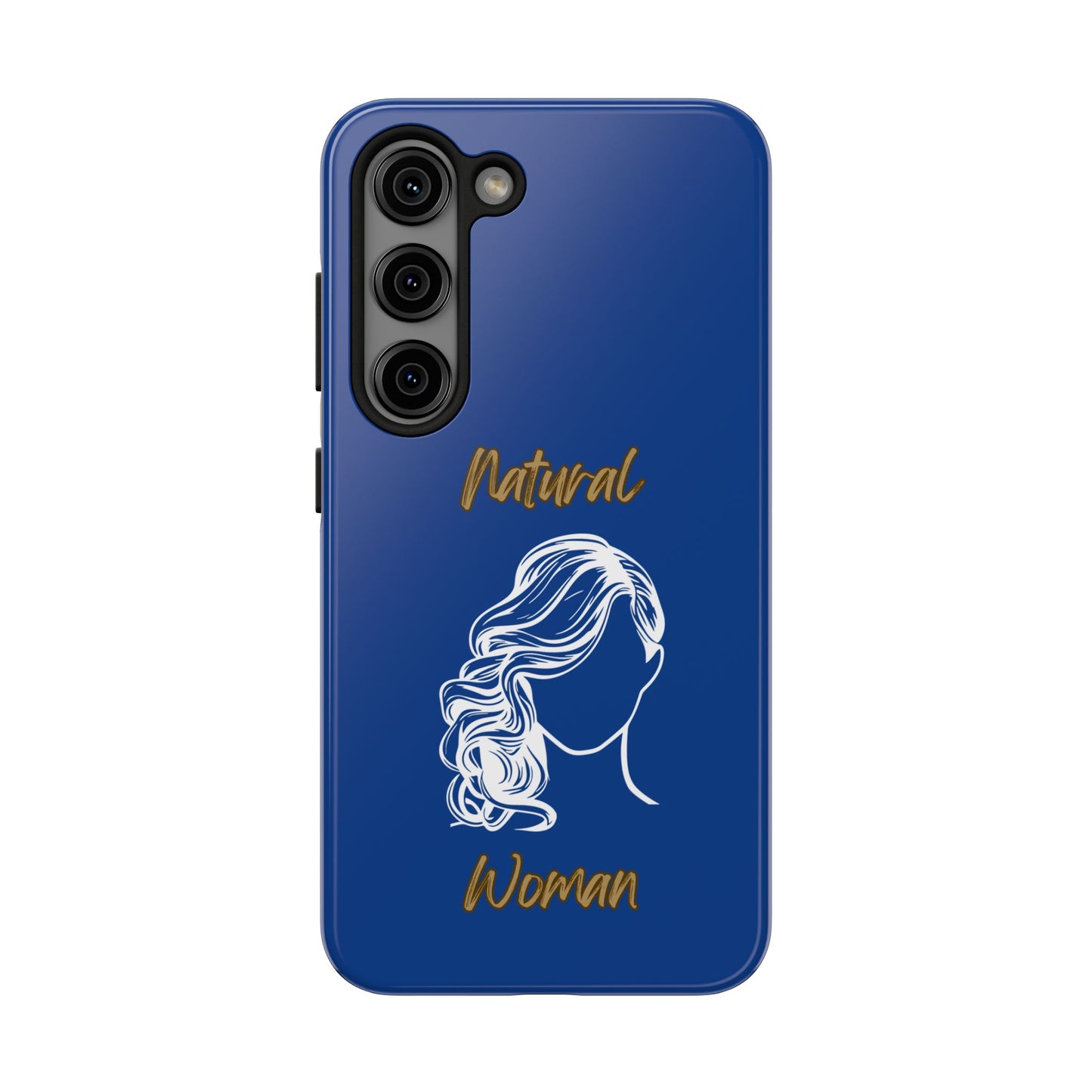 Natural Woman Long Curl (WL)Tough Phone Cases DARK BLUE