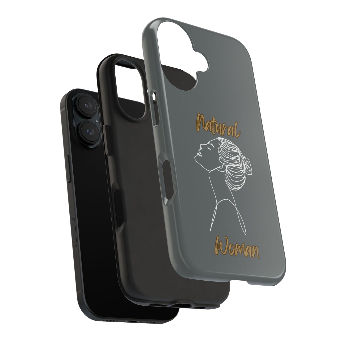 Natural Woman Wet Bun (WL) Tough Phone Cases DARK GREY