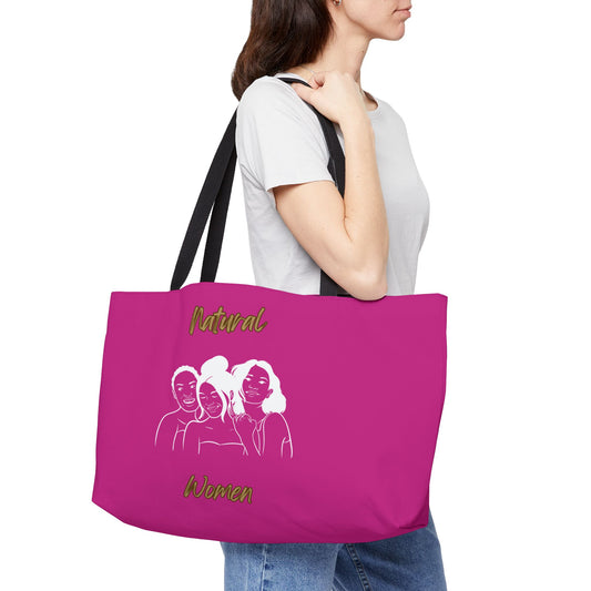 Natural Women Laughing Friends (WL) Weekender Tote Bag PINK