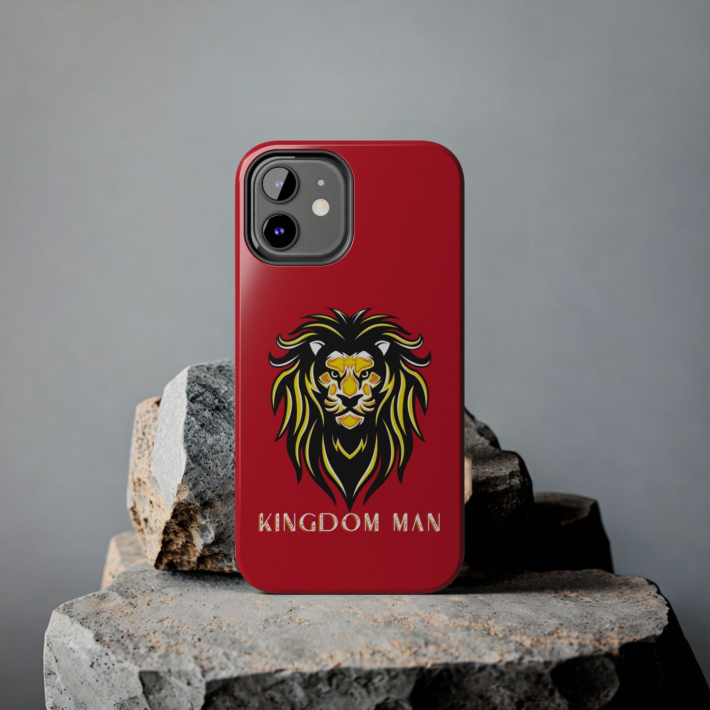 Kingdom Man (White-Gold Label) Tough Phone Case DARK RED