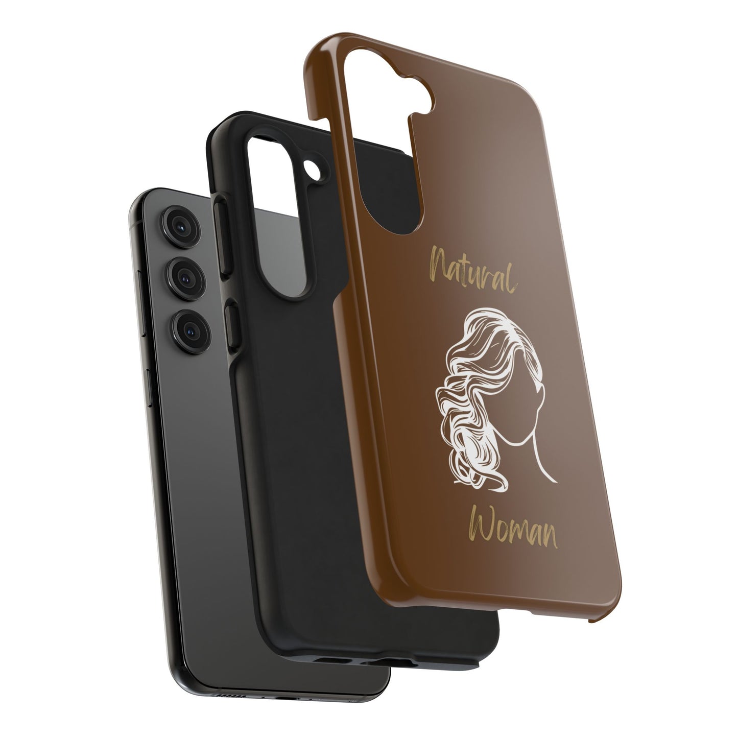 Natural Woman Long Curl (WL)Tough Phone Cases BROWN