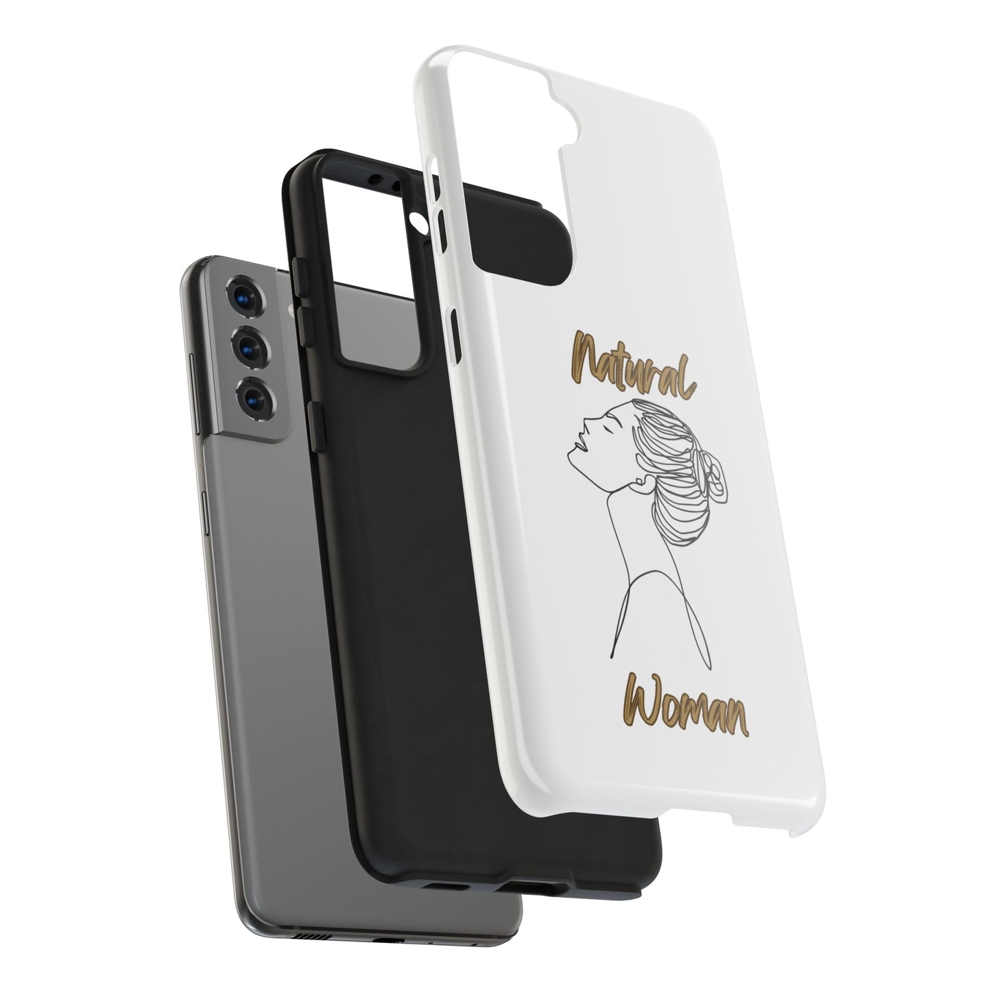 Natural Woman Wet Bun (BL) Tough Phone Cases WHITE