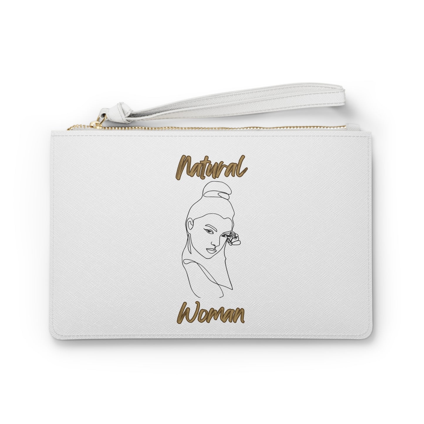 Natural Woman Sassy Bun (BL) Clutch Bag WHITE