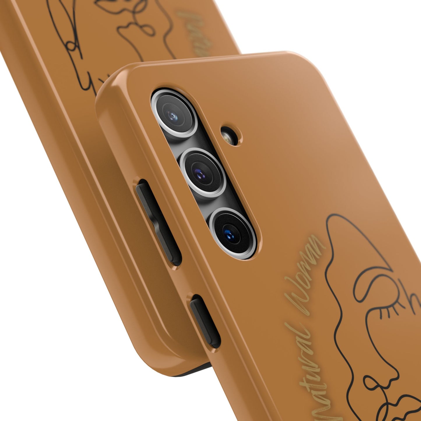 Natural Woman Half Face (BL)Tough Phone Case LIGHT BROWN