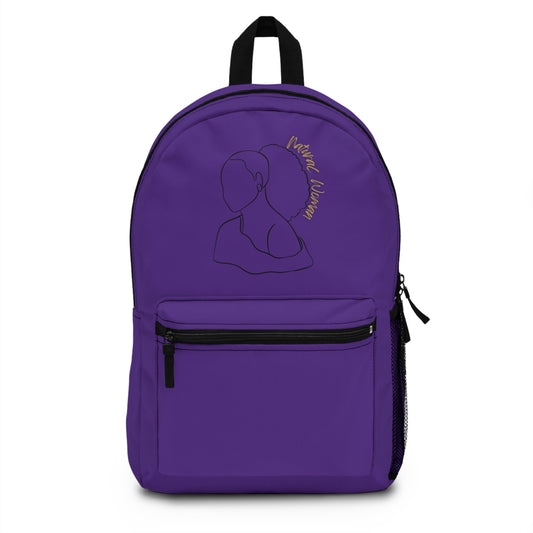 Natural Woman Behind Head Puff (BL) Backpack PURPLE