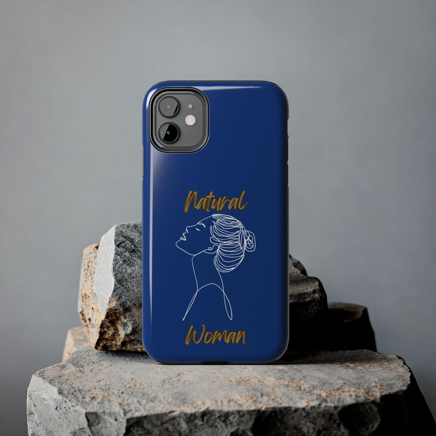 Natural Woman Wet Bun (WL) Tough Phone Cases DARK BLUE