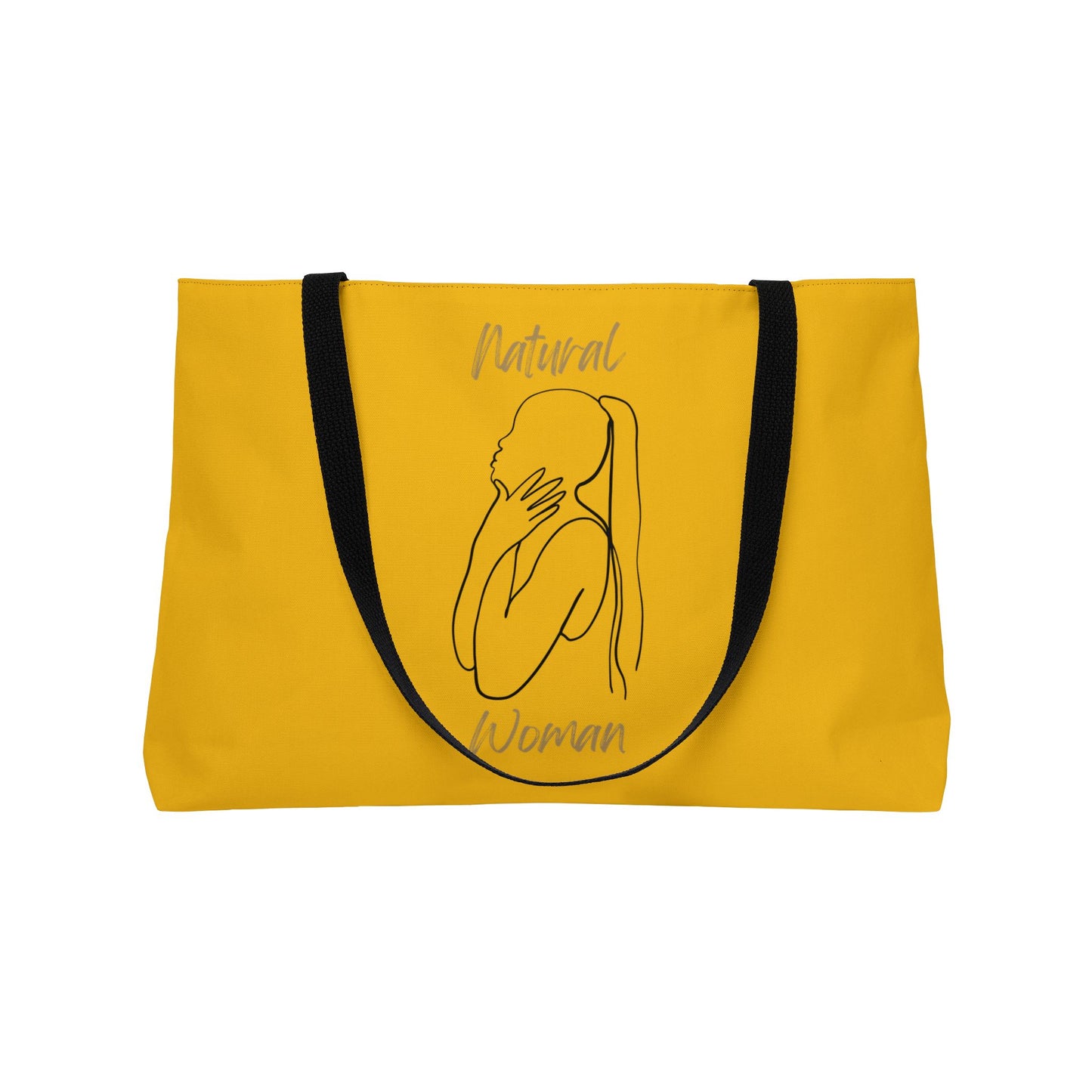 Natural Woman Ponytail (BL) Weekender Tote Bag YELLOW