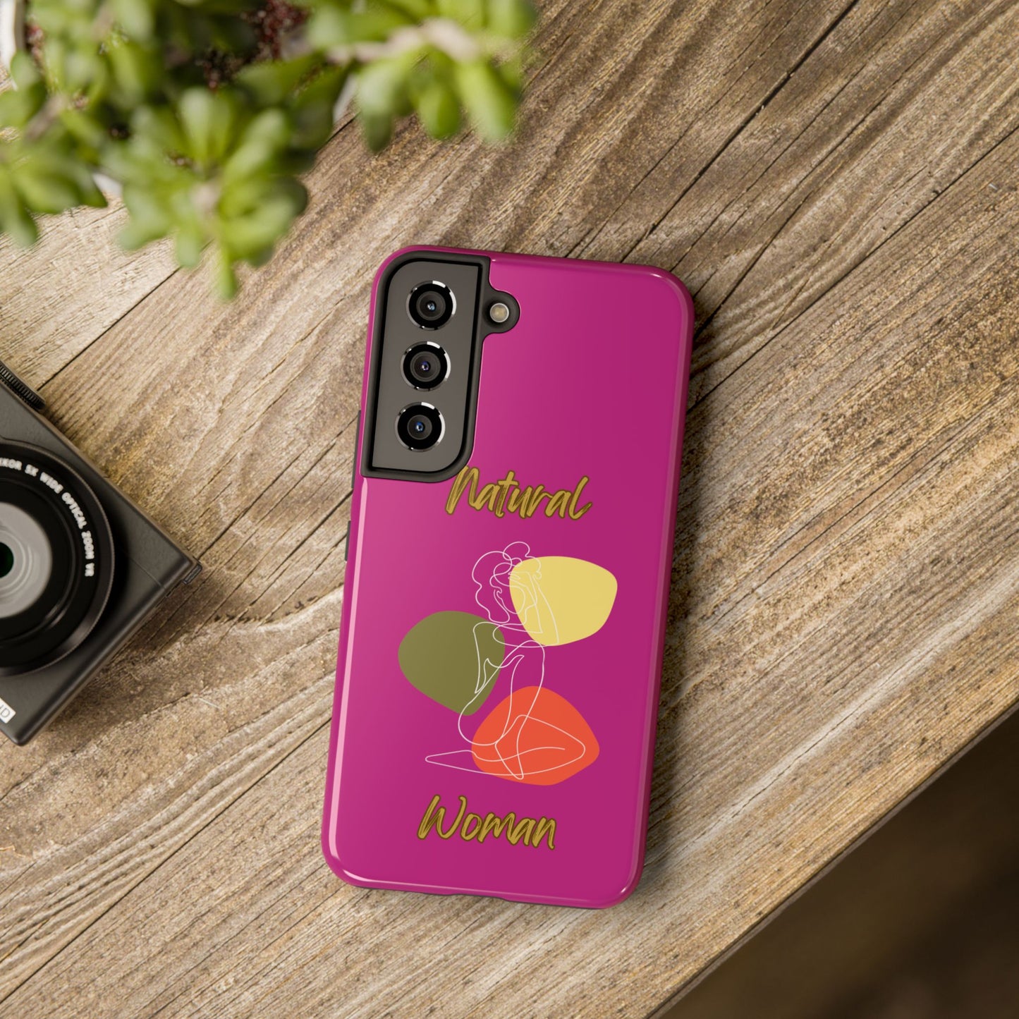 Natural Woman Colorful Pose (WL)Tough Phone Cases PINK