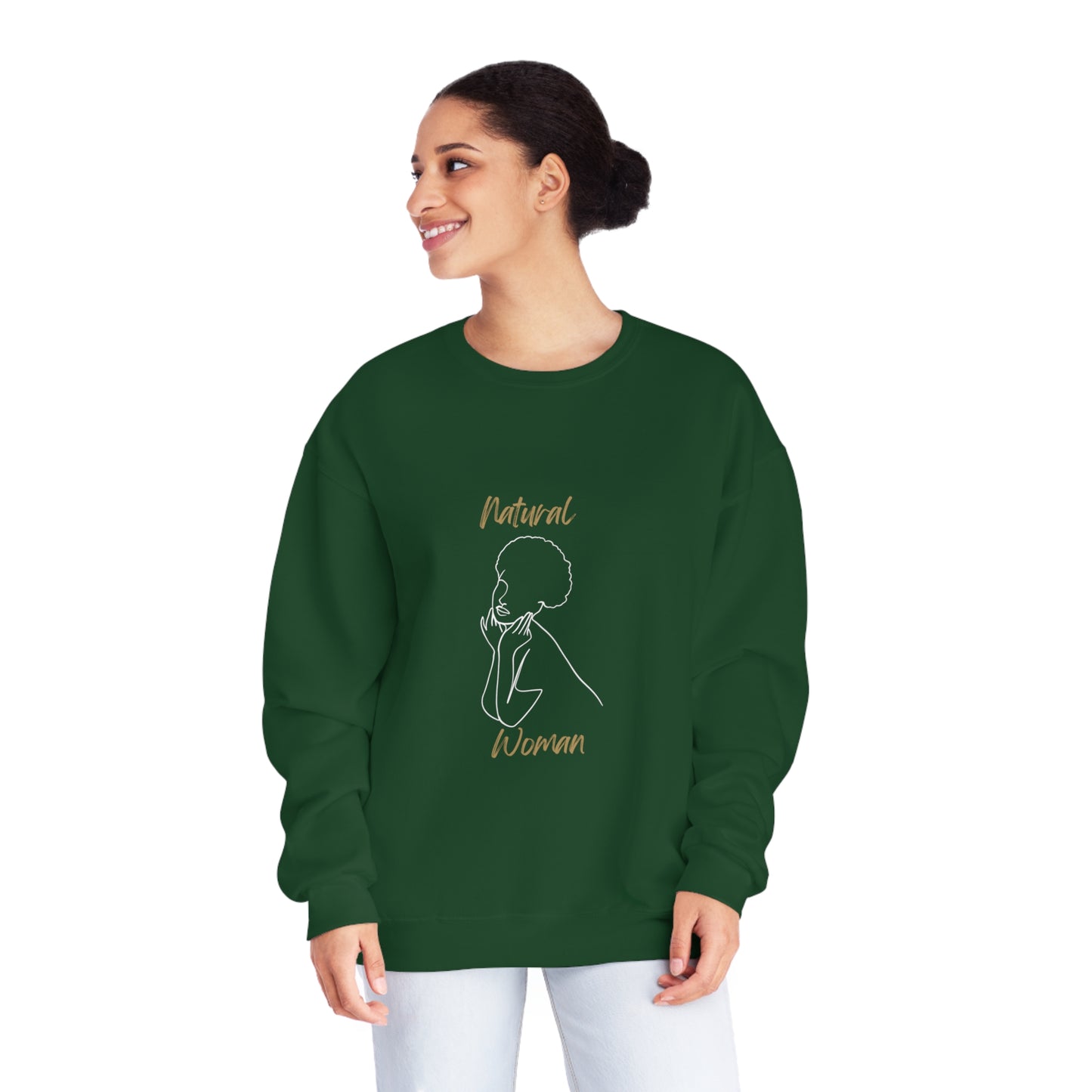 Natural Woman Cute Afro (WL) Crewneck Sweatshirt