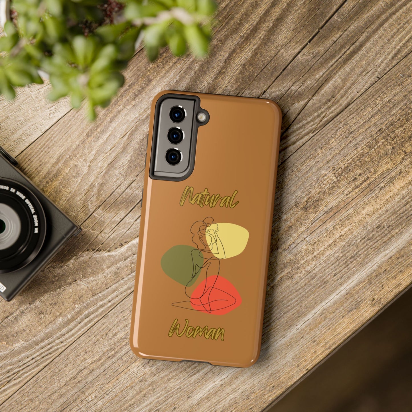 Natural Woman Colorful Pose (BL)Tough Phone Cases LIGHT BROWN