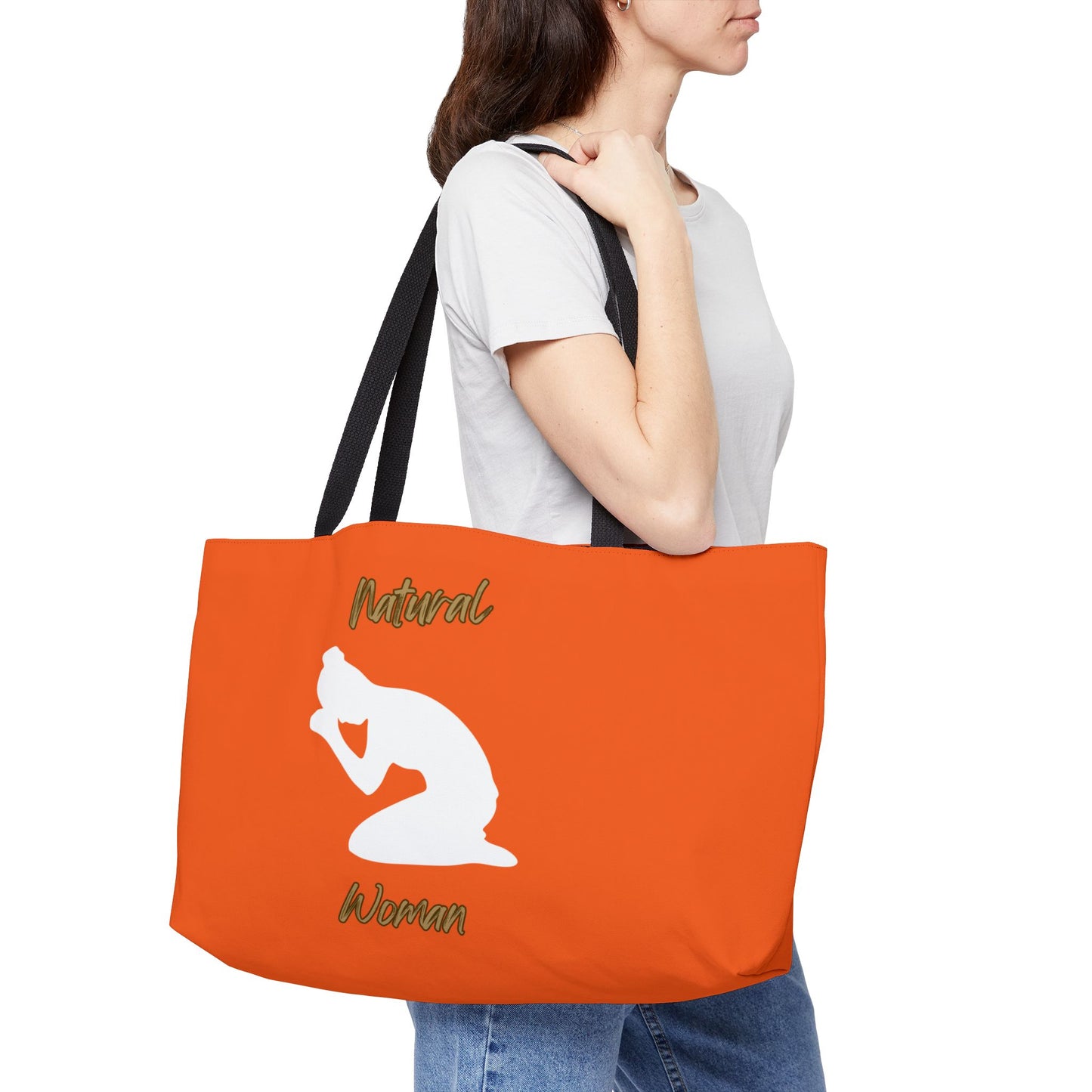 Natural Woman Pray (WL) Weekender Tote Bag ORANGE