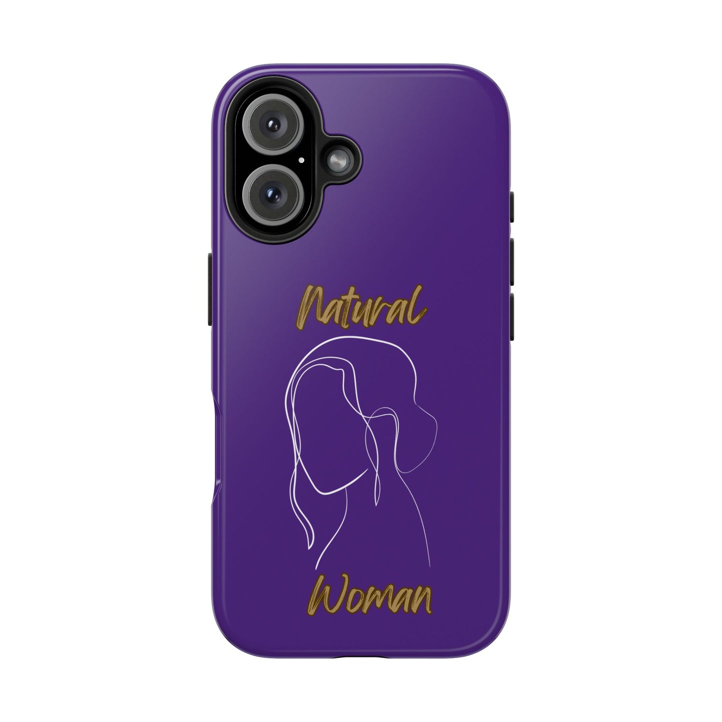 Natural Woman Hanging Hair (WL) Tough Phone Cases PURPLE