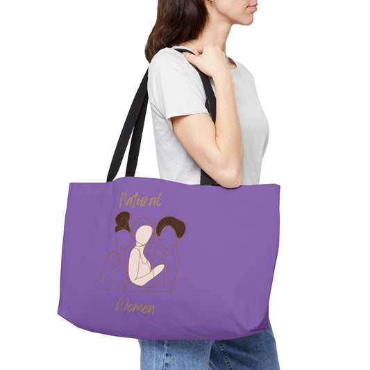 Natural Women Friends (BL) Weekender Tote Bag LIGHT PURPLE
