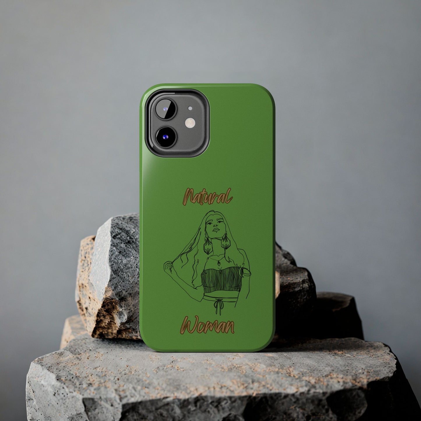 Natural Woman Thinking (BL)Tough Phone Cases GREEN