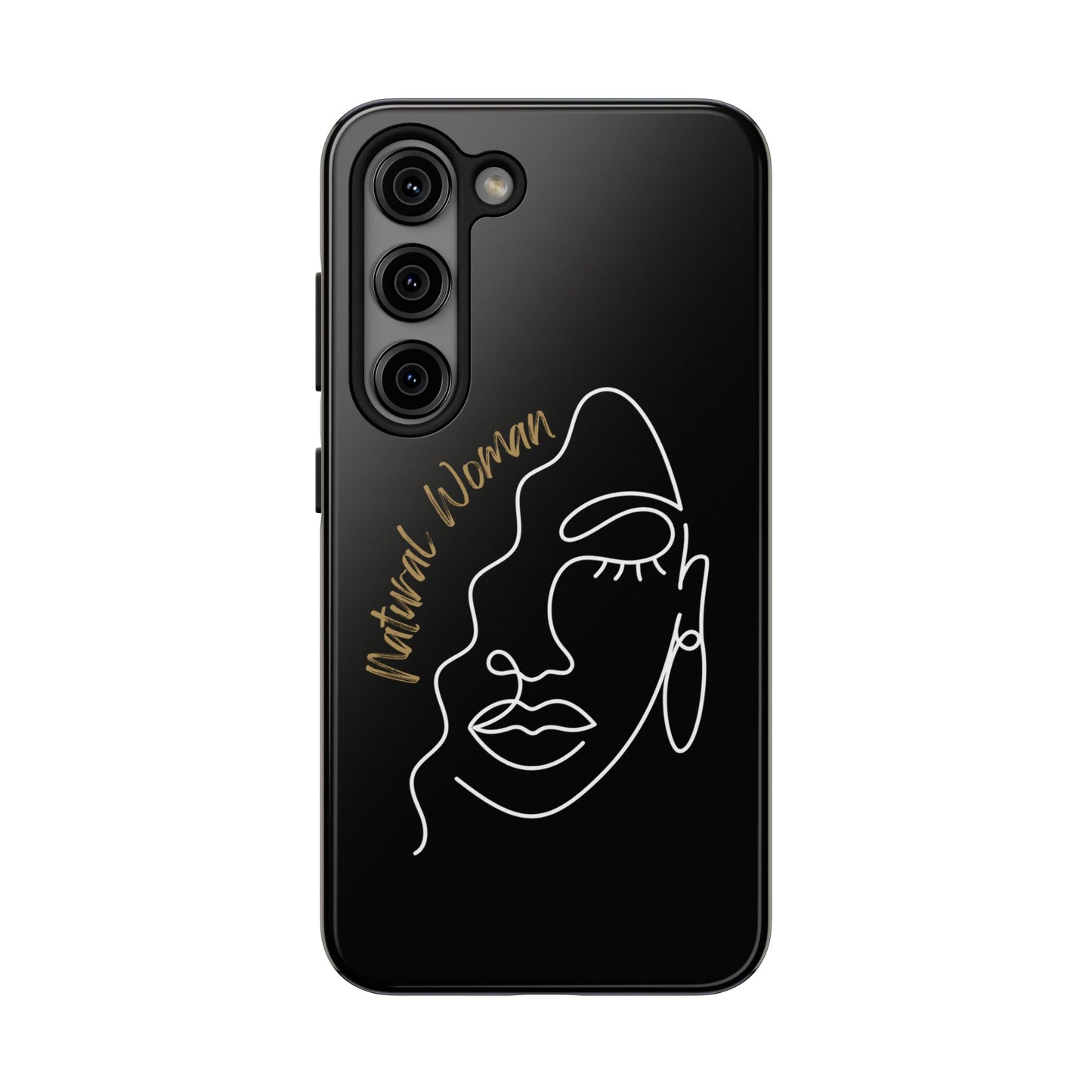 Natural Woman Half Face (WL)Tough Phone Case BLACK