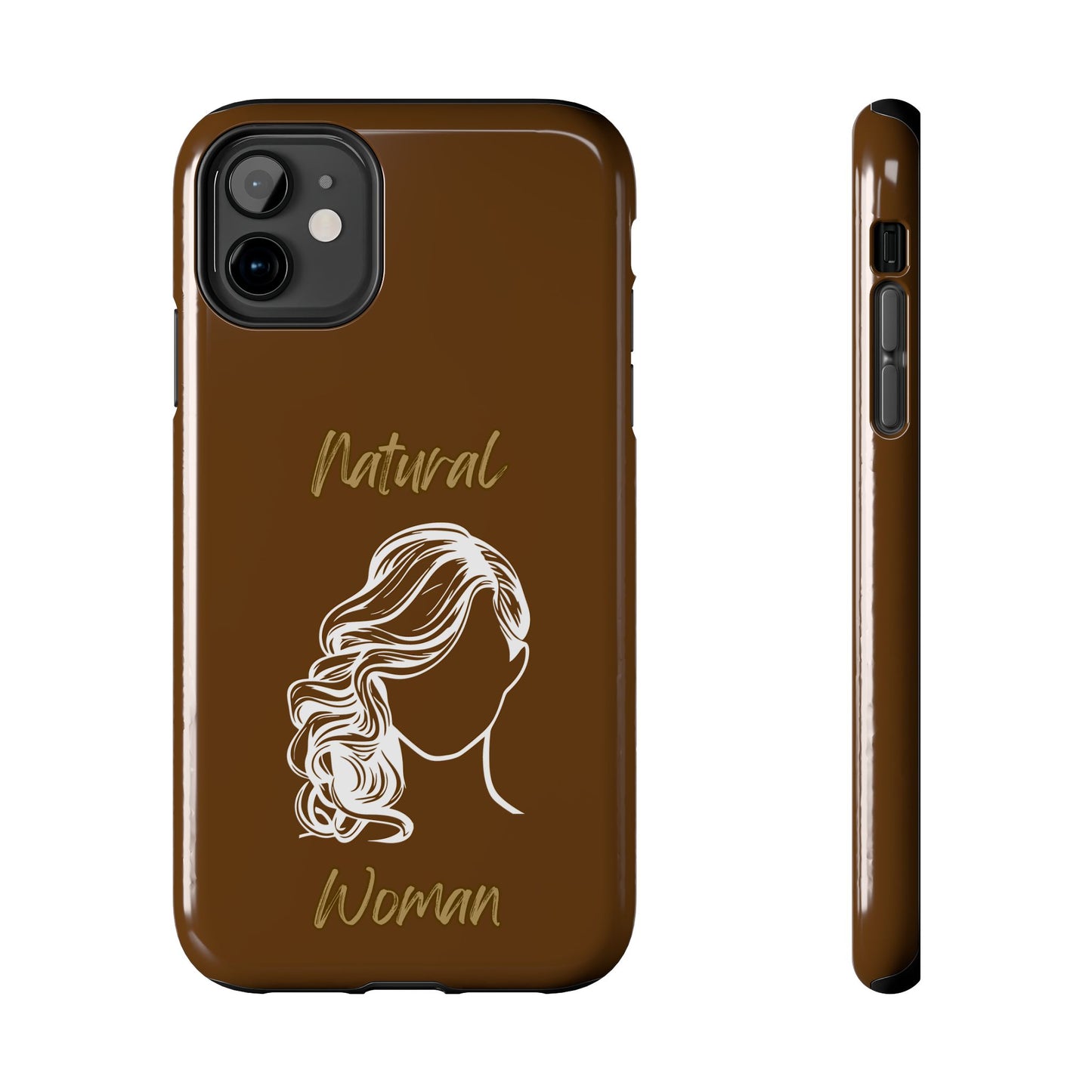 Natural Woman Long Curl (WL)Tough Phone Cases BROWN