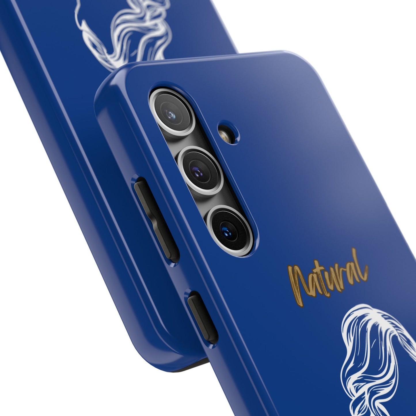 Natural Woman Long Curl (WL)Tough Phone Cases DARK BLUE