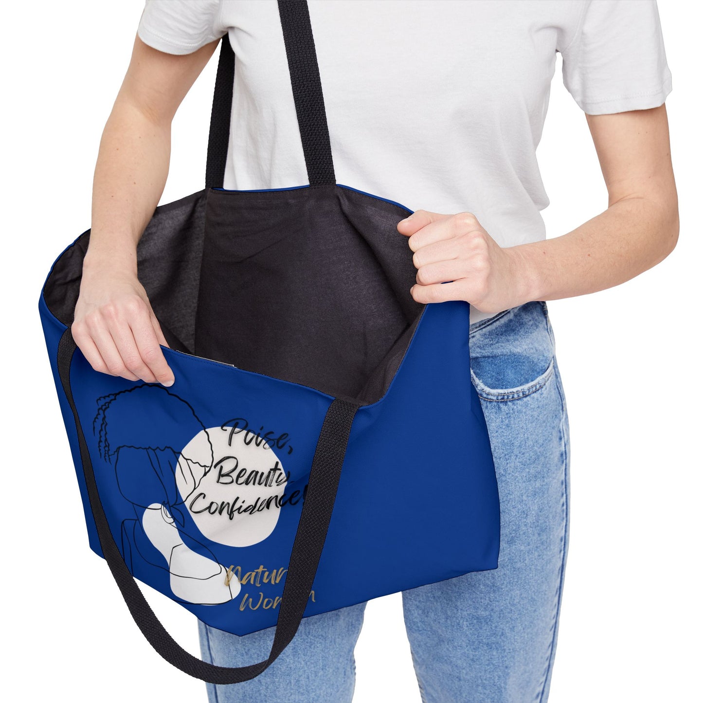 Natural Woman Puff (BL) Weekender Tote Bag DARK BLUE