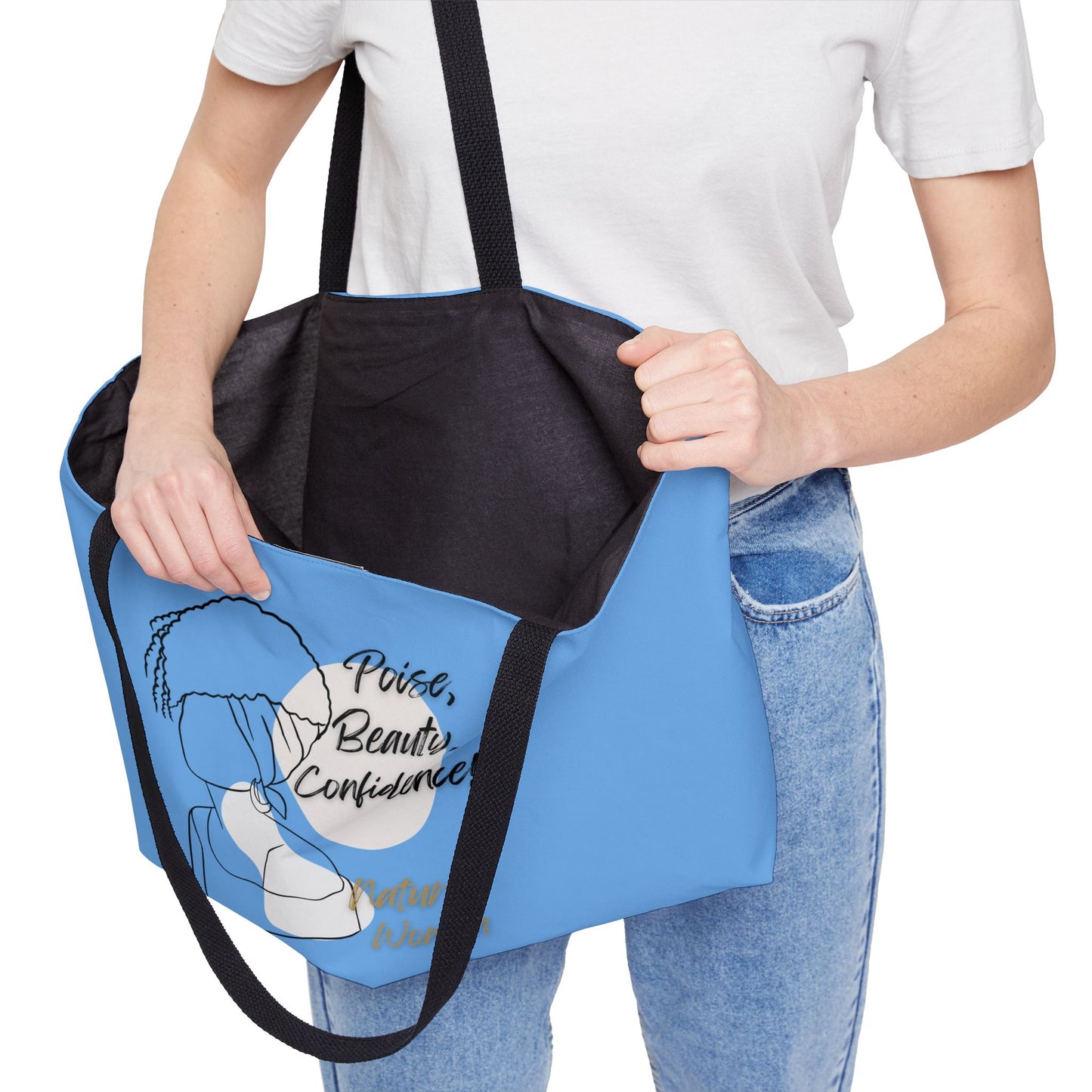 Natural Woman Puff (BL) Weekender Tote Bag LIGHT BLUE