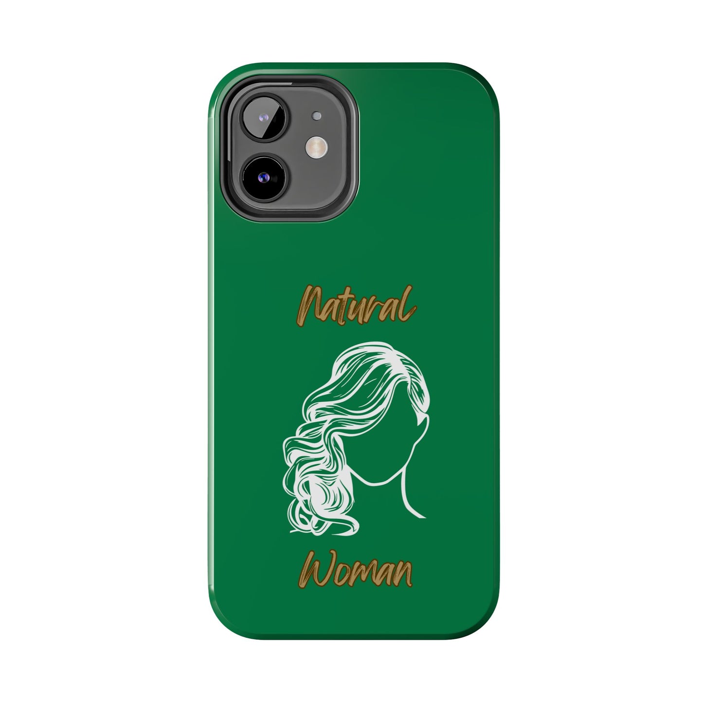 Natural Woman Long Curl (WL)Tough Phone Cases DARK GREEN