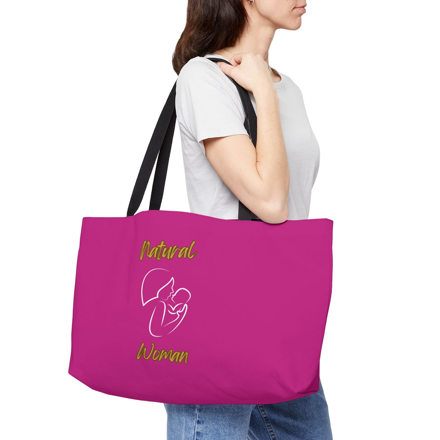 Natural Woman Long Awaited (WL) Weekender Tote Bag PINK