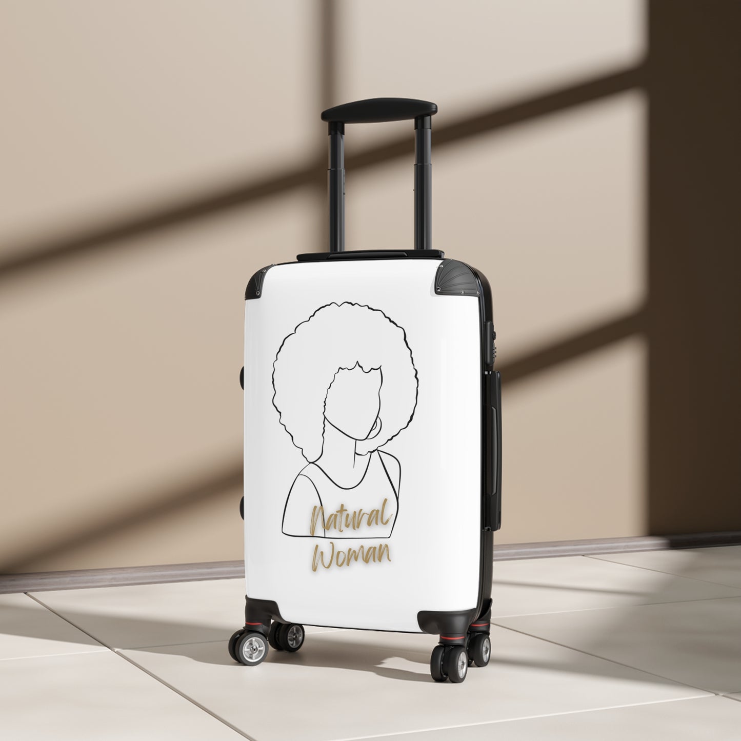 Natural Woman Afro (BL) Suitcase WHITE