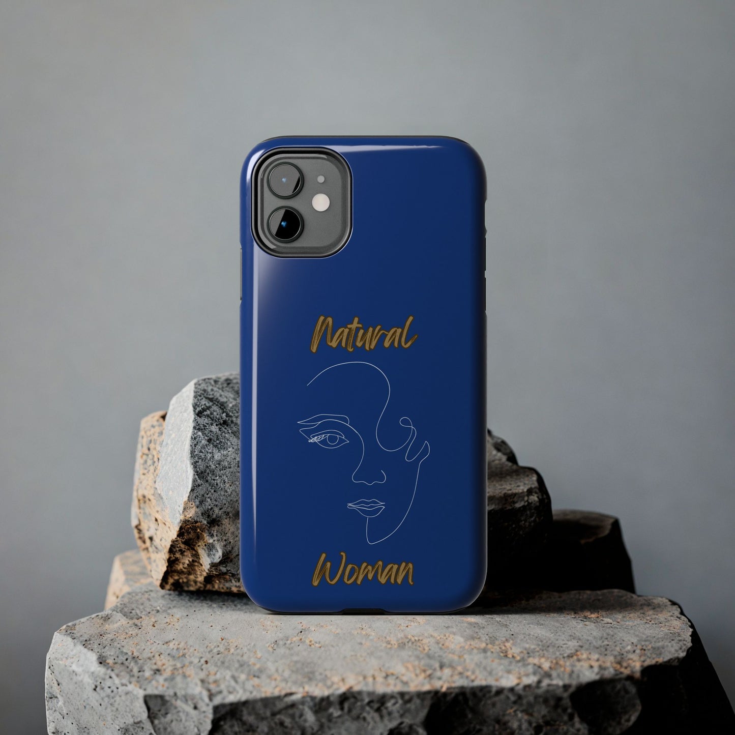 Natural Woman Looking (WL)Tough Phone Cases DARK BLUE