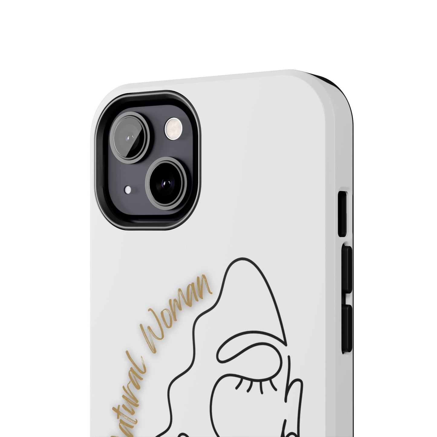 Natural Woman Half Face (BL)Tough Phone Case WHITE