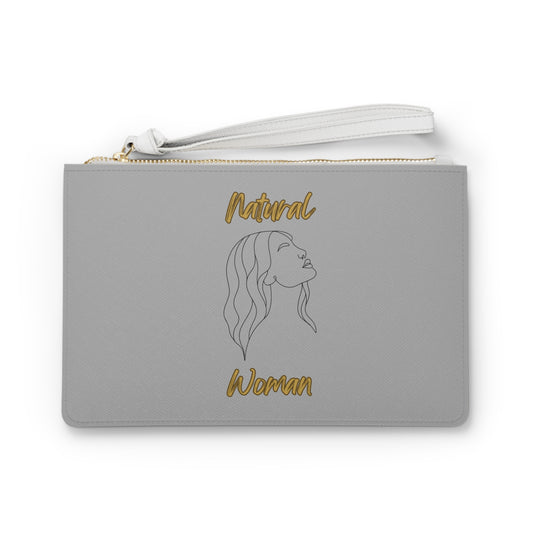 Natural Woman Breeze On Face (BL) Clutch Bag LIGHT GREY