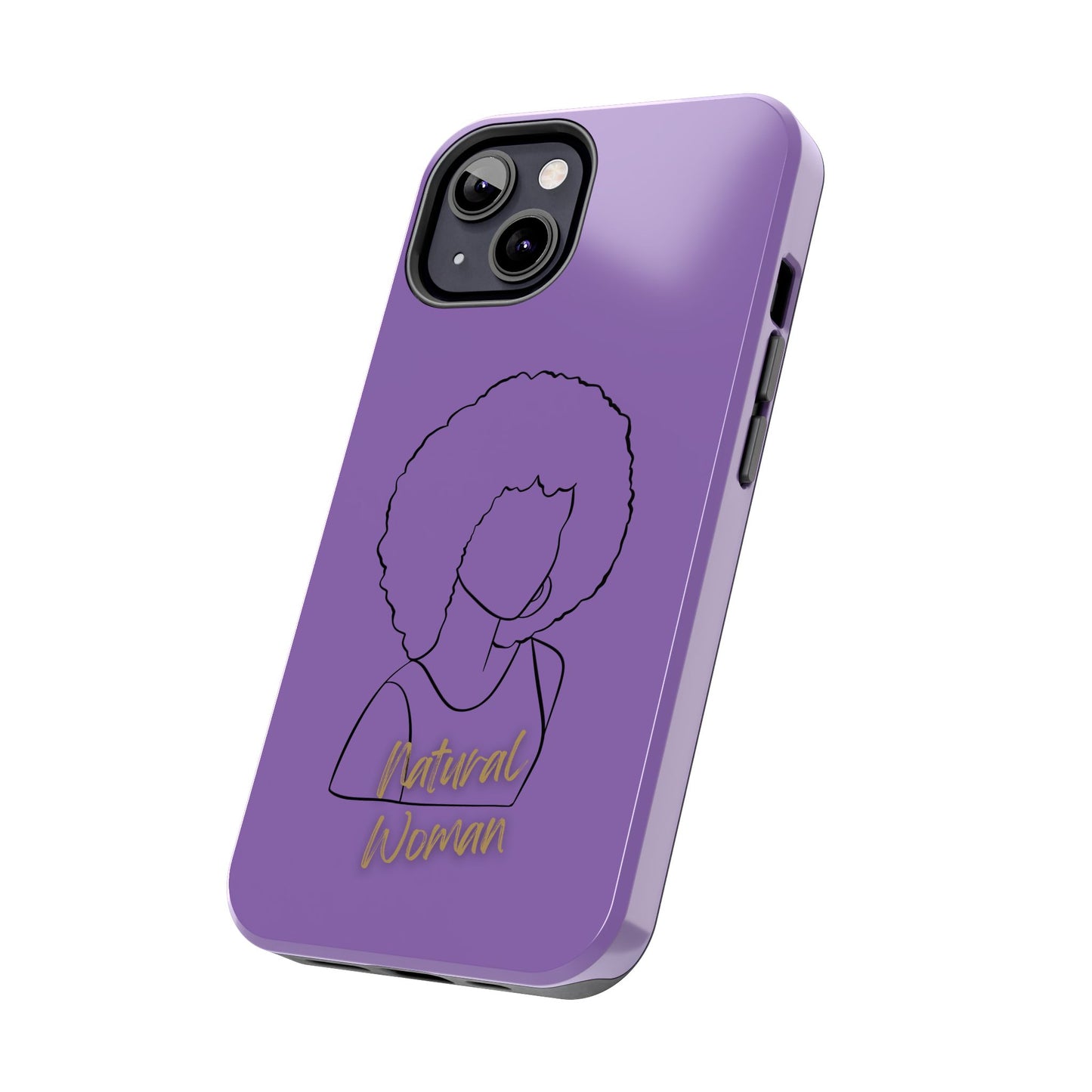 Natural Woman Afro (BL)Tough Phone Cases LIGHT PURPLE