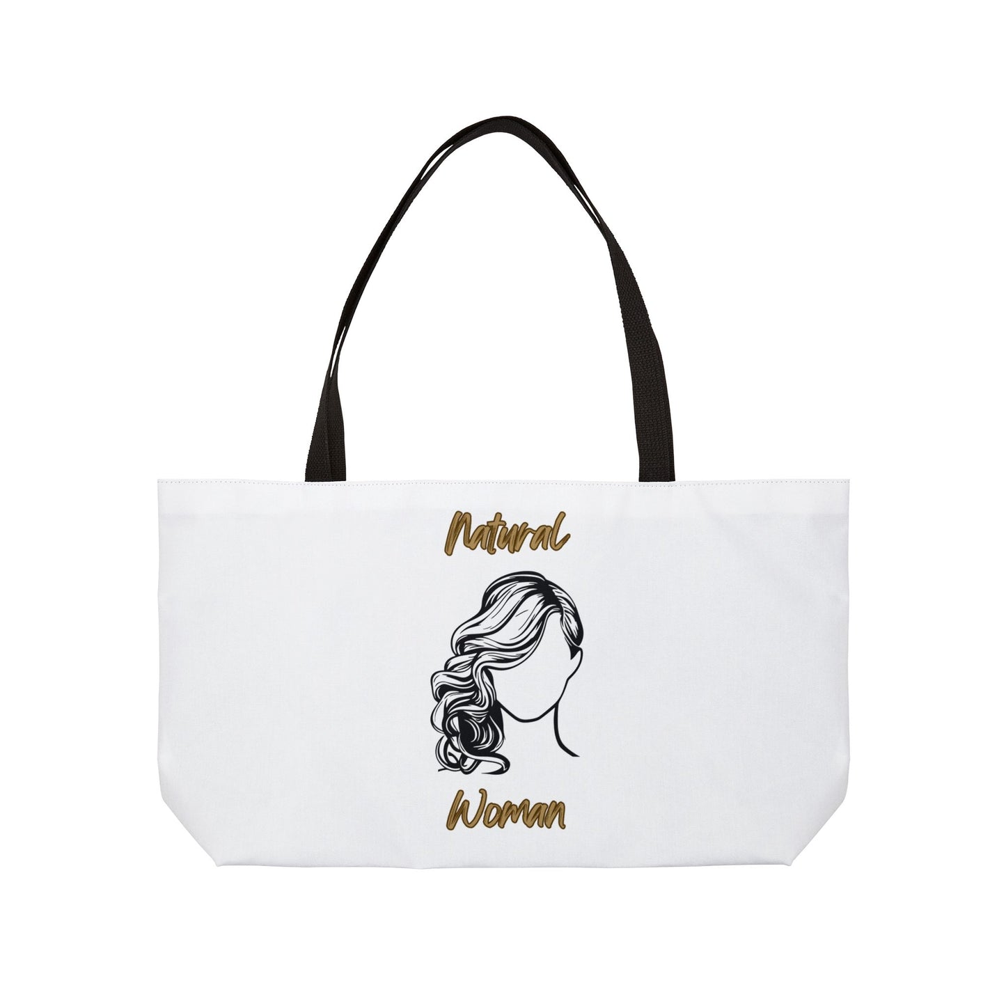 Natural Woman Long Curl (BL) Weekender Tote Bag WHITE