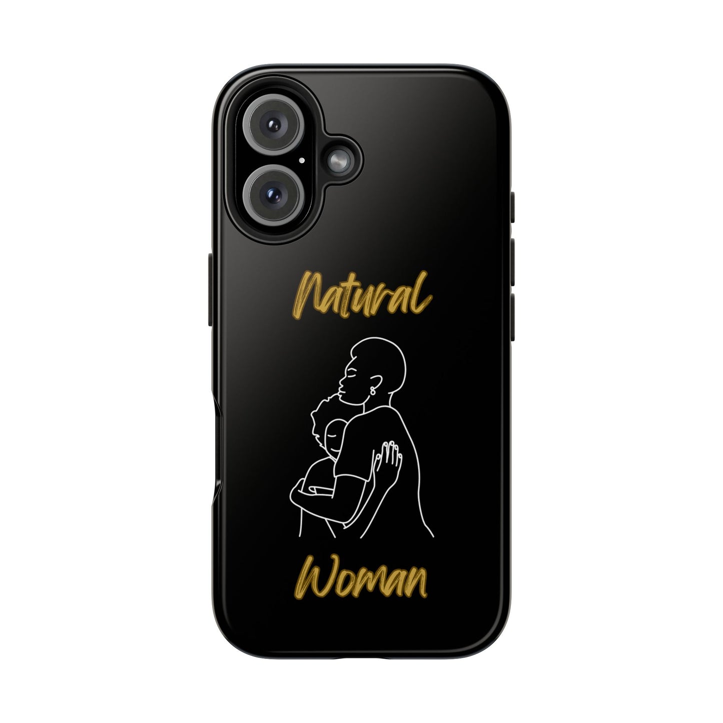 Natural Woman Safe With Momma (WL) Tough Phone Cases BLACK