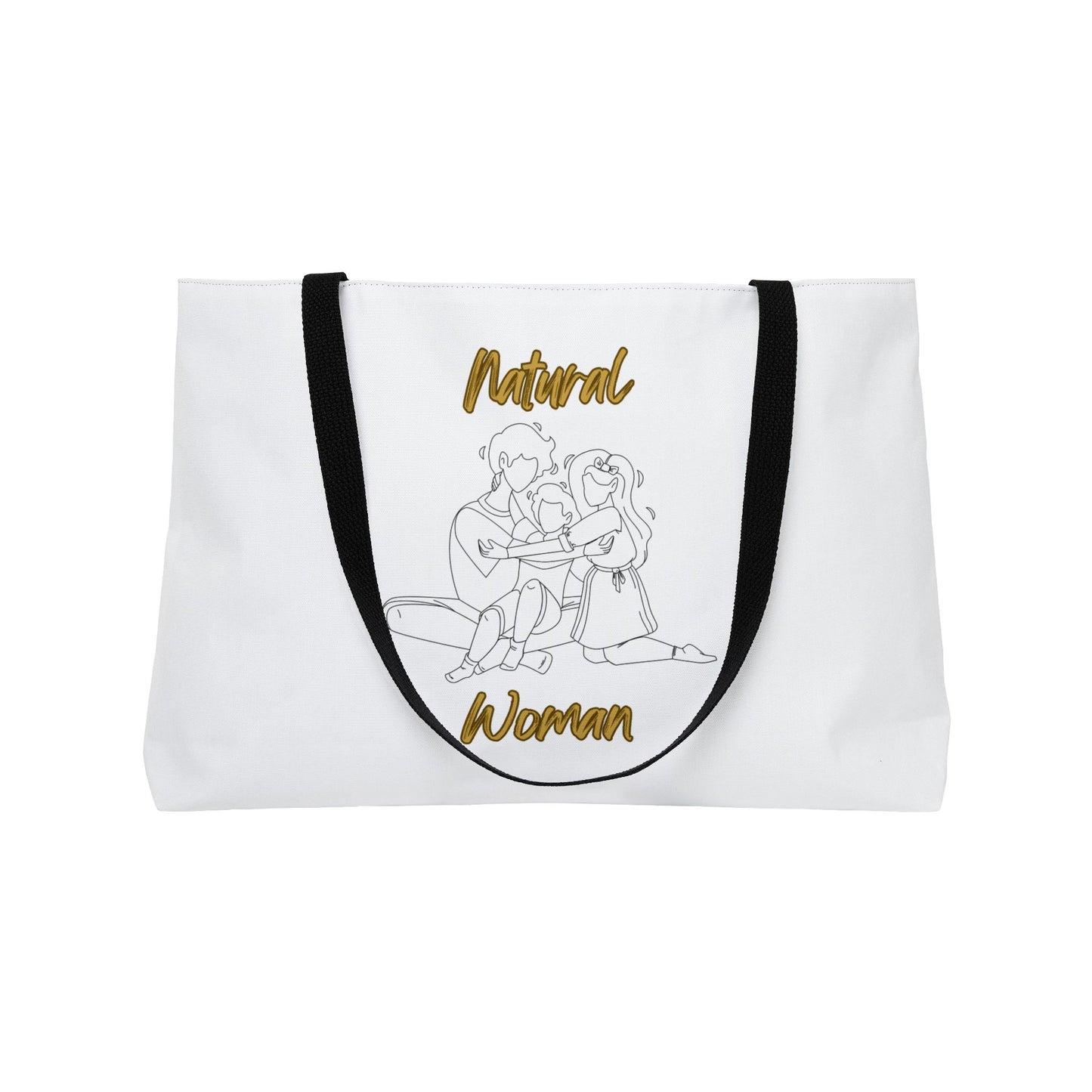Natural Woman Bear Hugs (BL) Weekender Tote Bag WHITE