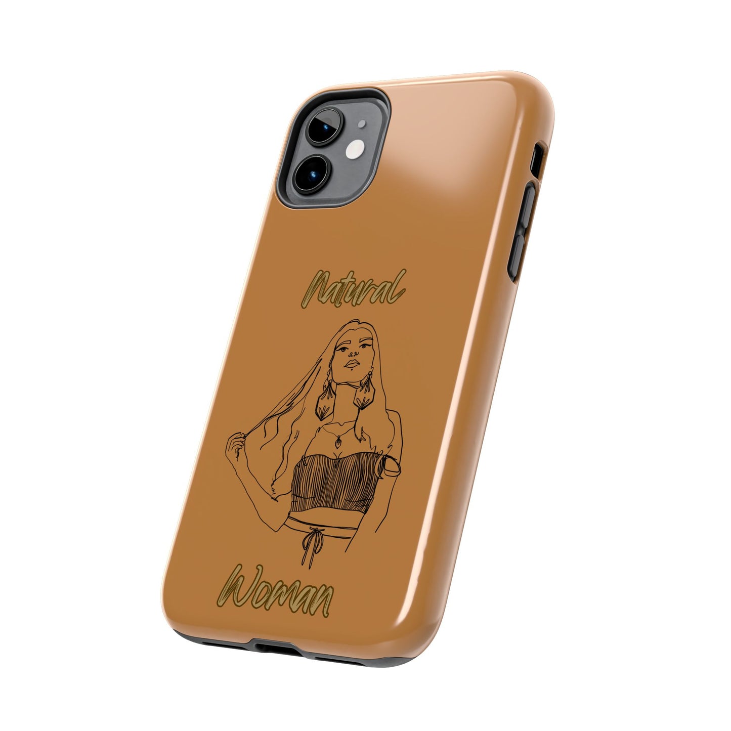 Natural Woman Thinking (BL)Tough Phone Cases LIGHT BROWN