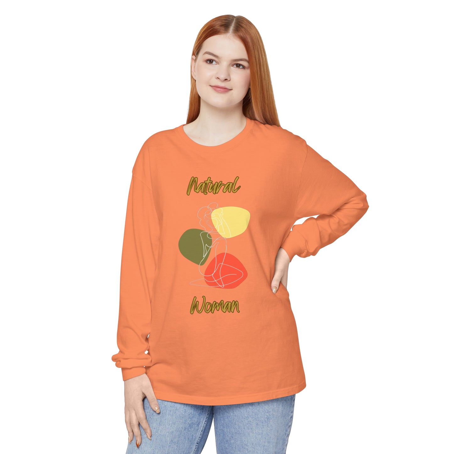 Natural Woman Colorful Pose (WL) Long Sleeve T-Shirt