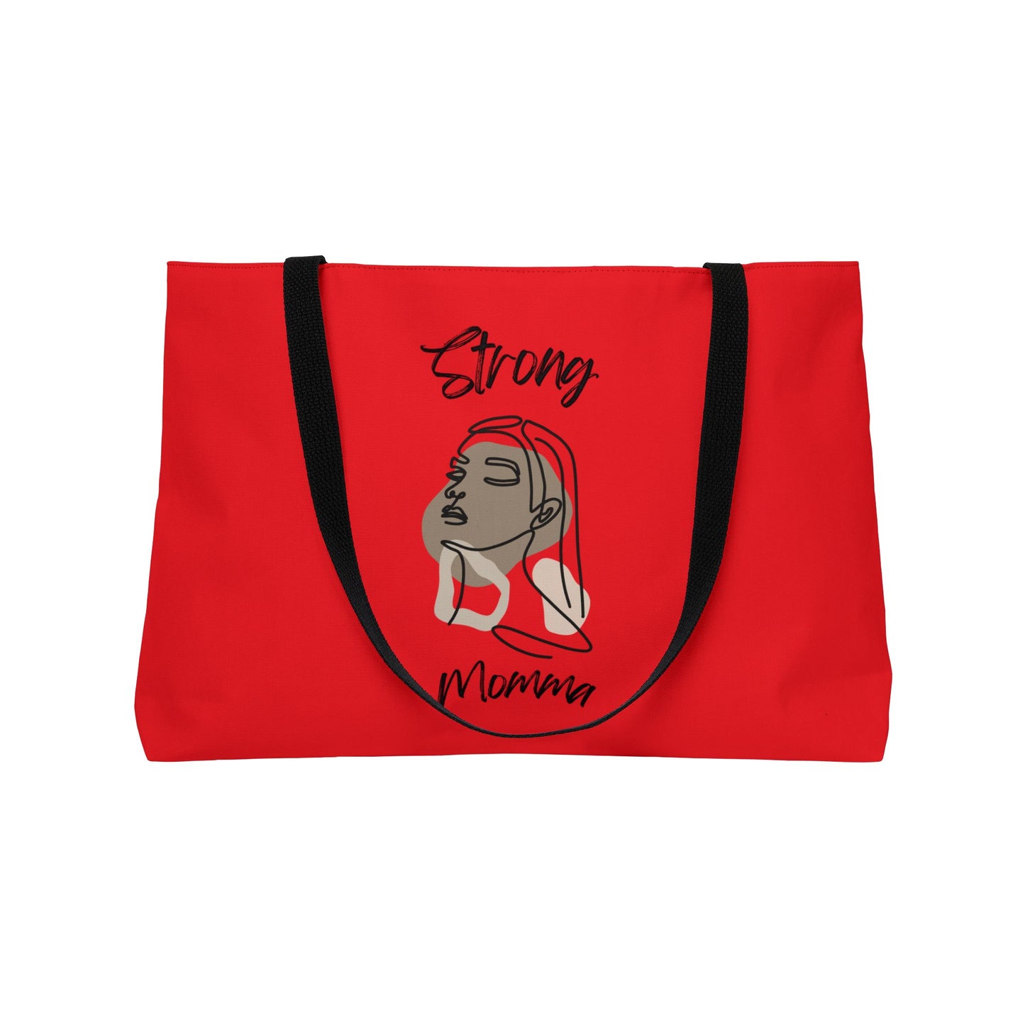 Strong Momma (BL) Weekender Tote Bag RED