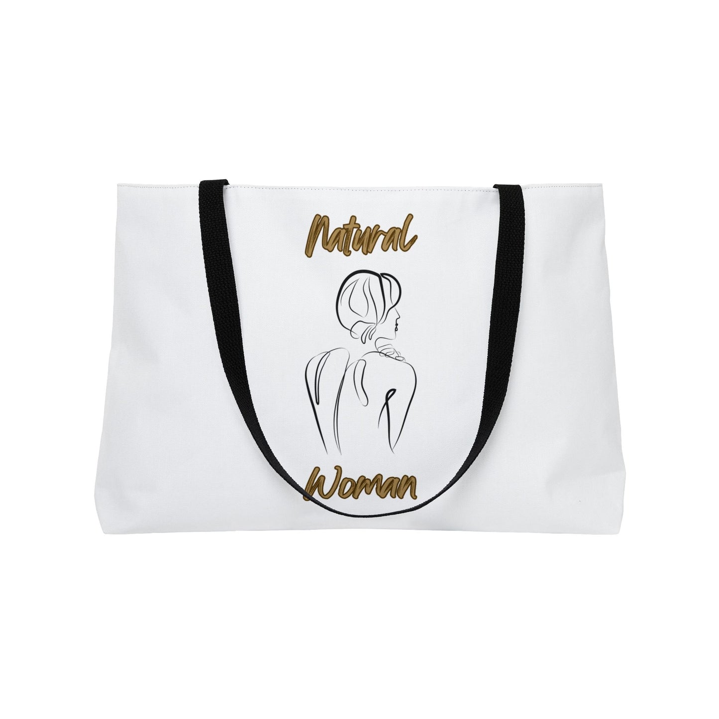 Natural Woman Back (BL) Weekender Tote Bag  WHITE