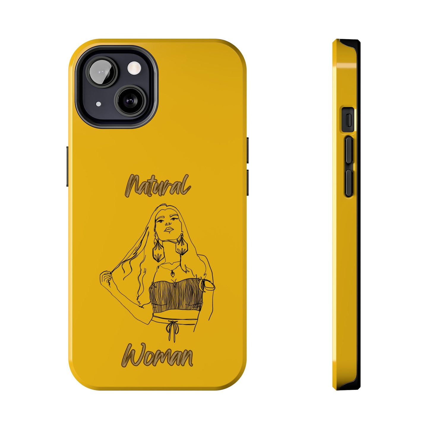 Natural Woman Thinking (BL)Tough Phone Cases YELLOW
