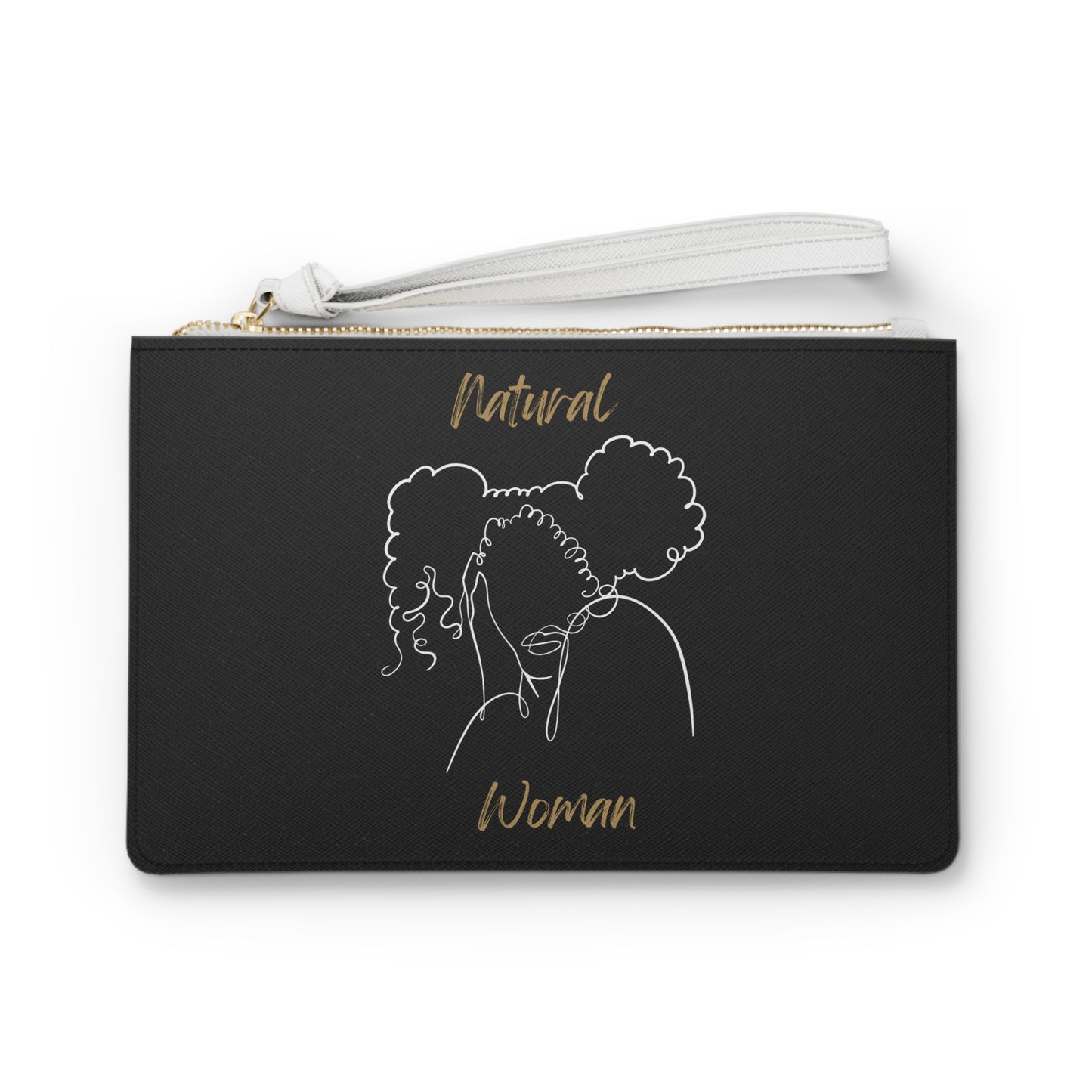 Natural Woman Twin Puffs (WL) Clutch Bag BLACK