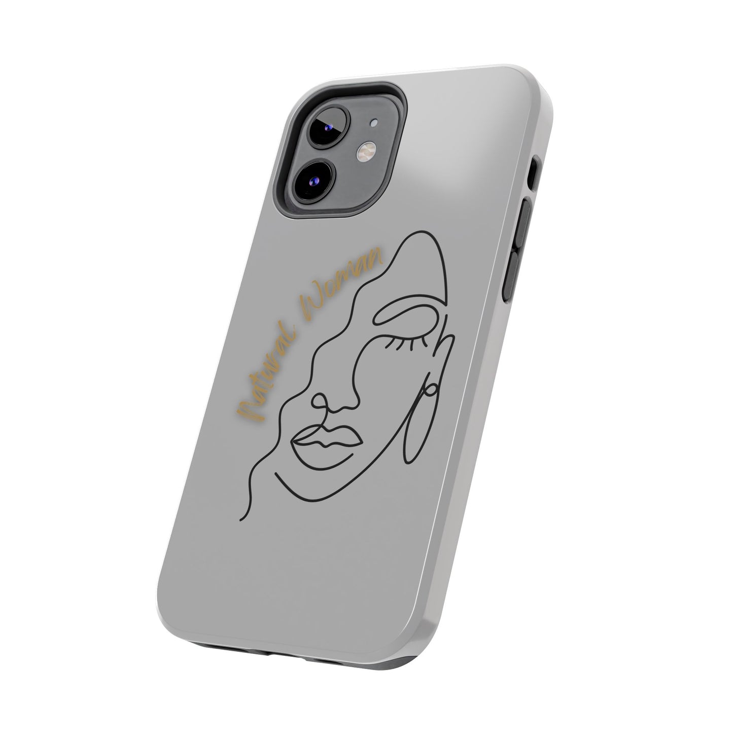 Natural Woman Half Face (BL)Tough Phone Case LIGHT GREY