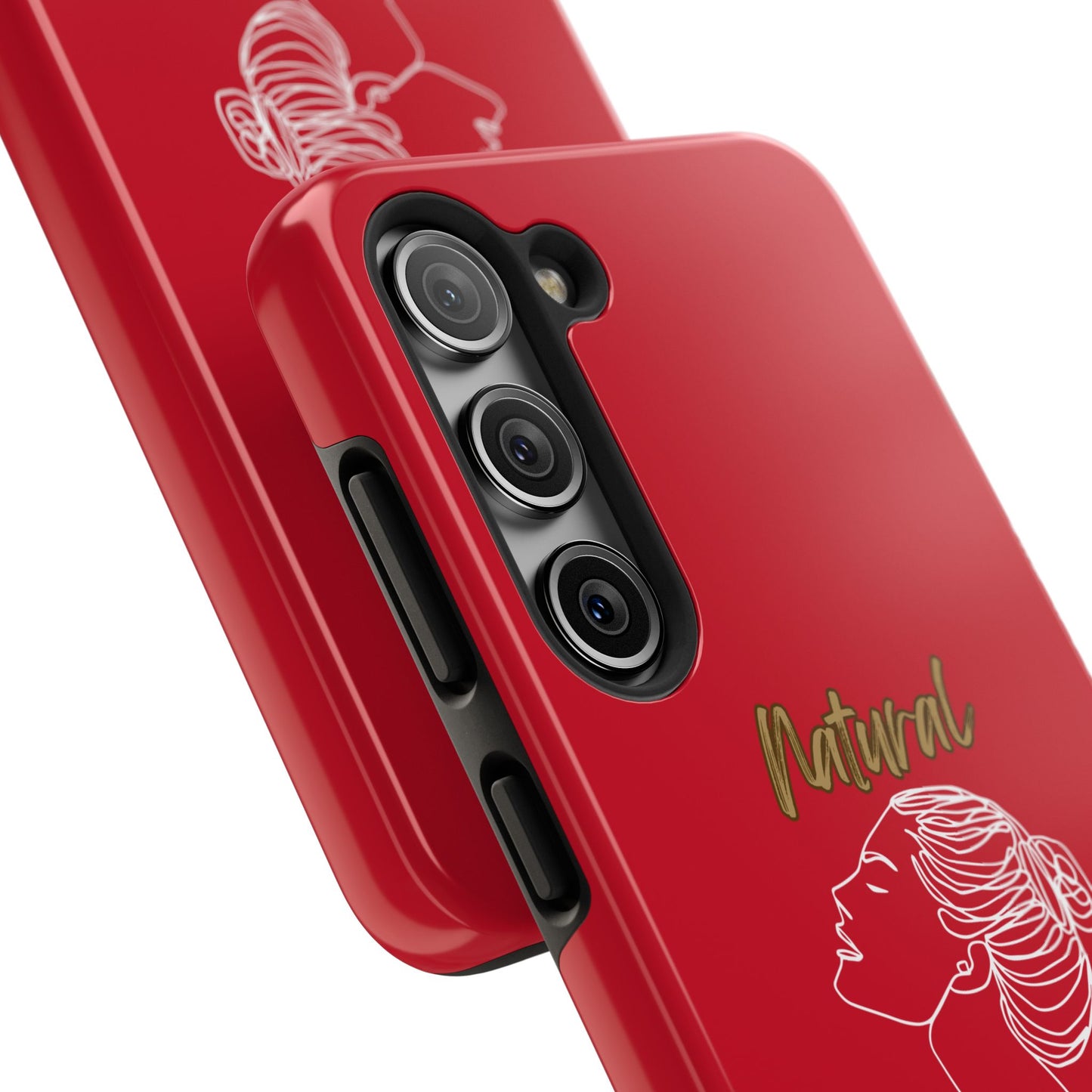 Natural Woman Wet Bun (WL) Tough Phone Cases DARK RED