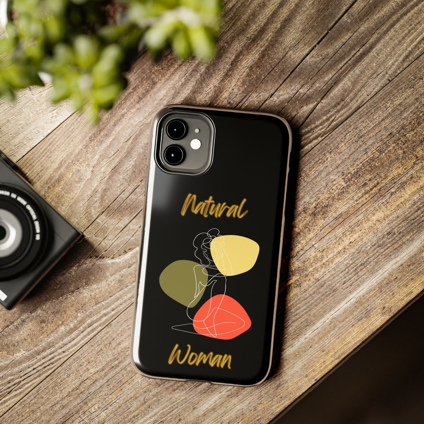 Natural Woman Colorful Pose (WL)Tough Phone Cases BLACK