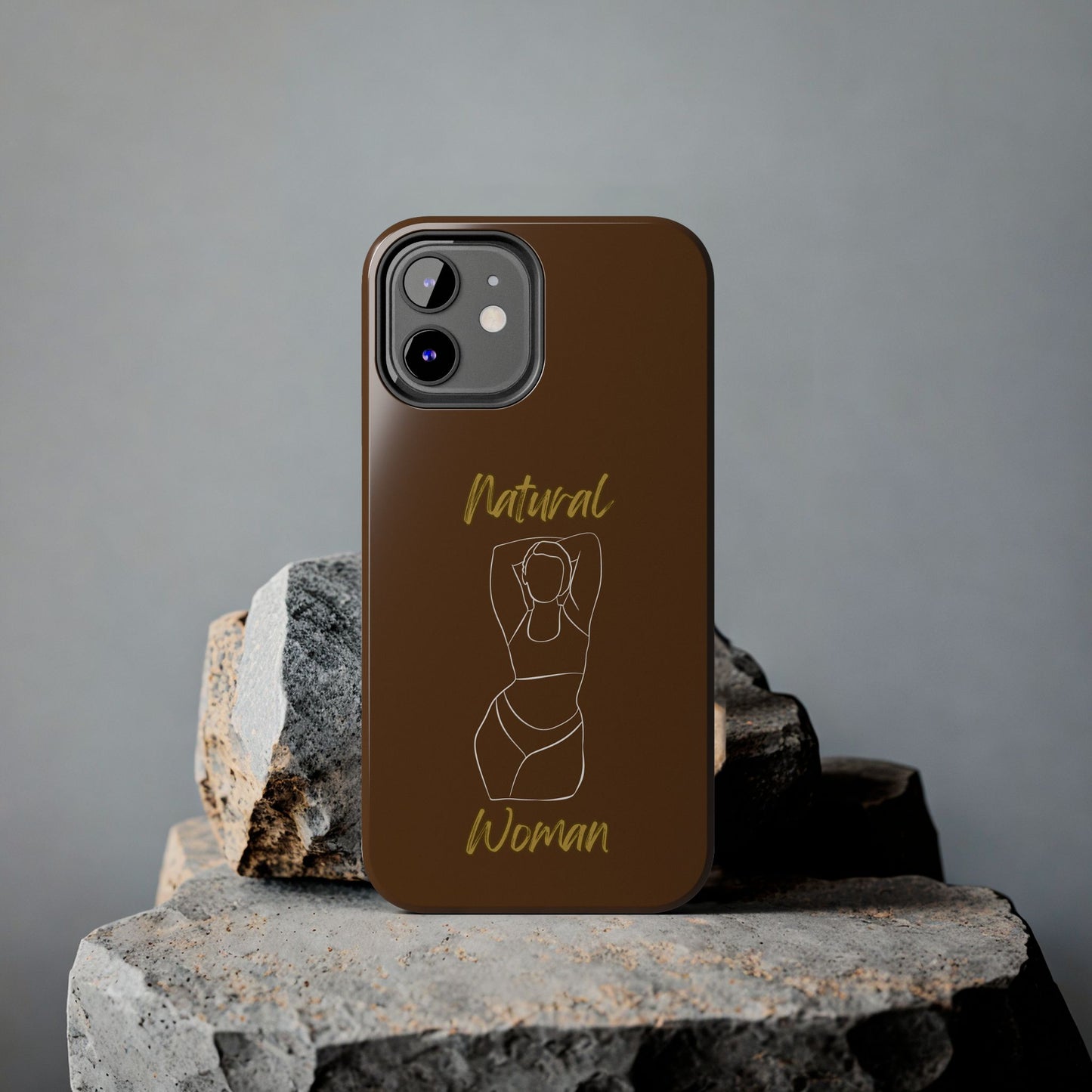 Natural Woman I Love Me (WL)Tough Phone Cases BROWN