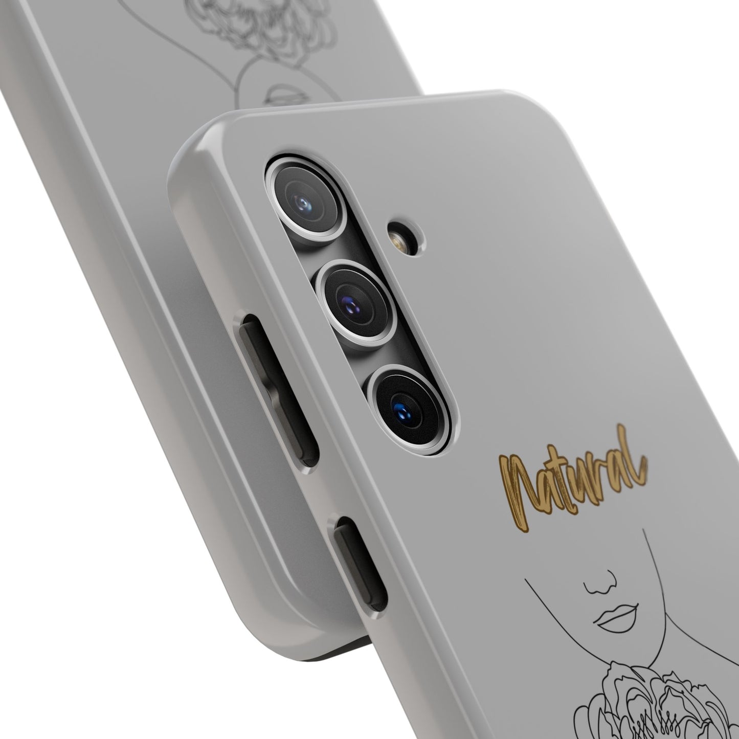 Natural Woman Kissed Flower (BL)Tough Phone Cases LIGHT GREY