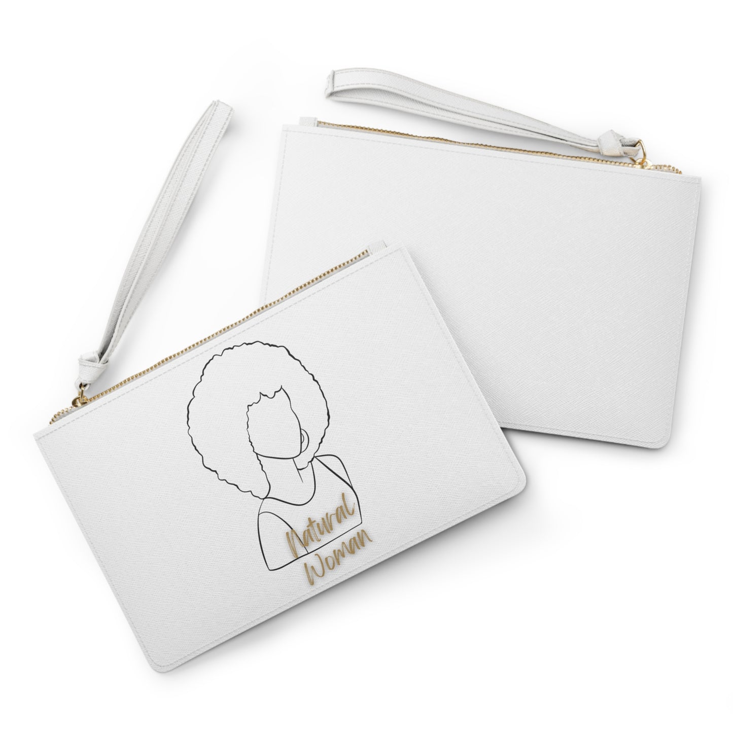 Natural Woman Afro (BL) Clutch Bag WHITE